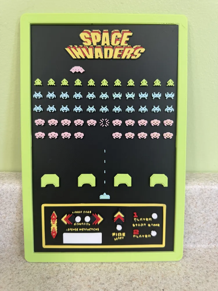 Space Invaders -140 x 221 Game Space with Frame by Ingenium MakerWorld ...
