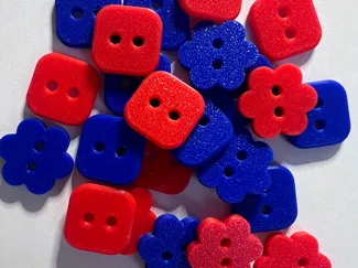 Square/flower 70's buttons 