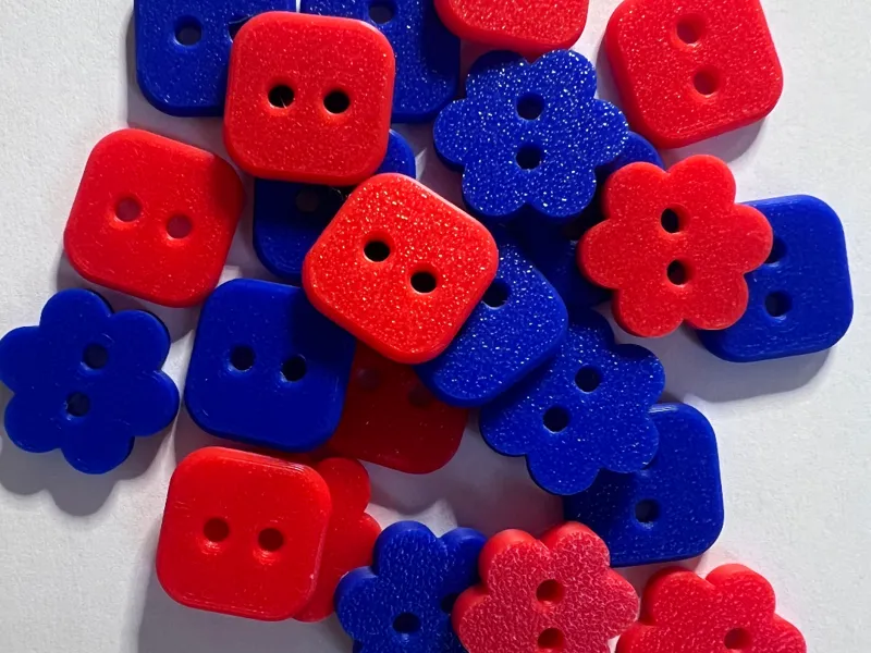 Square/flower 70's buttons 