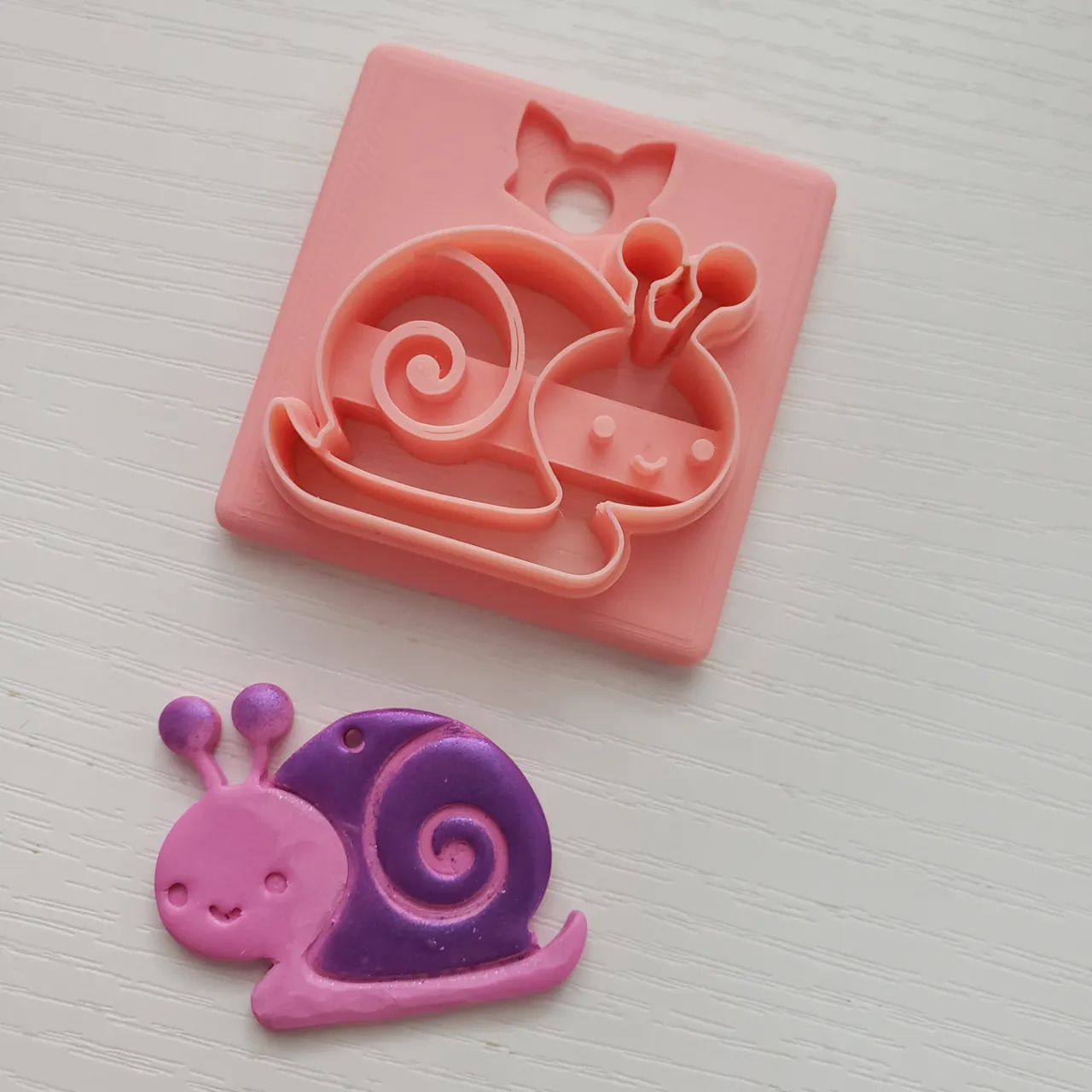 Snail Bug Polymer Clay Earring Cutter view 2