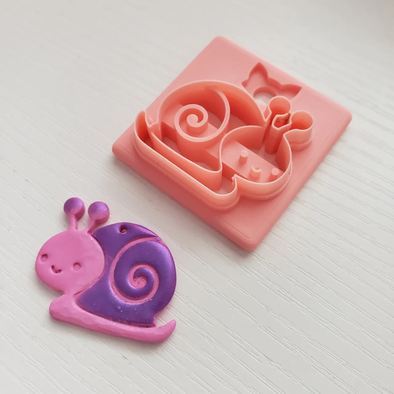 Snail Bug Polymer Clay Earring Cutter view 3