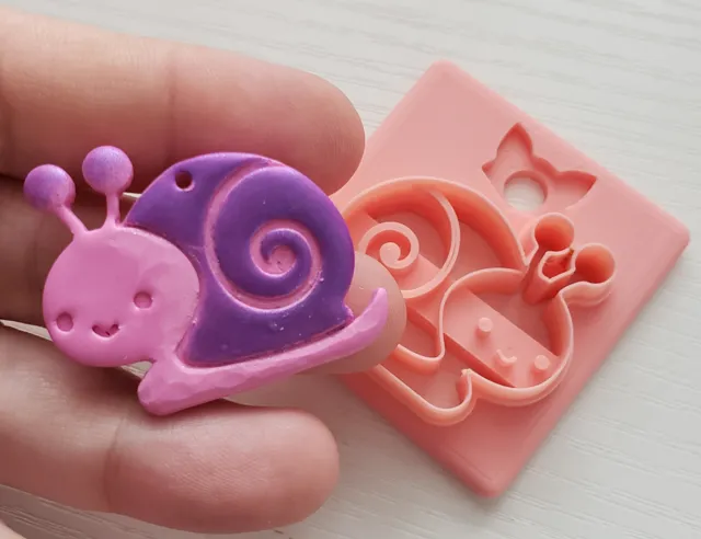 Snail Bug Polymer Clay Earring Cutter