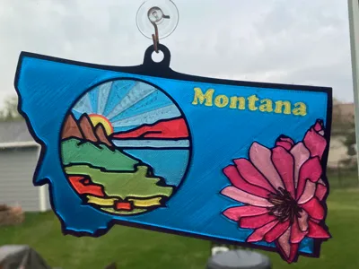 Montana Suncatcher (Faux Stained Glass)