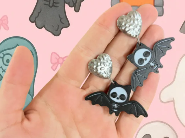Pendientes murciélagos Halloween