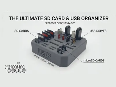 USB - MicroSd - SD card - organizer - holder
