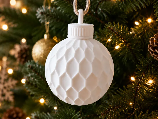 Geometric Christmas Ball Ornament