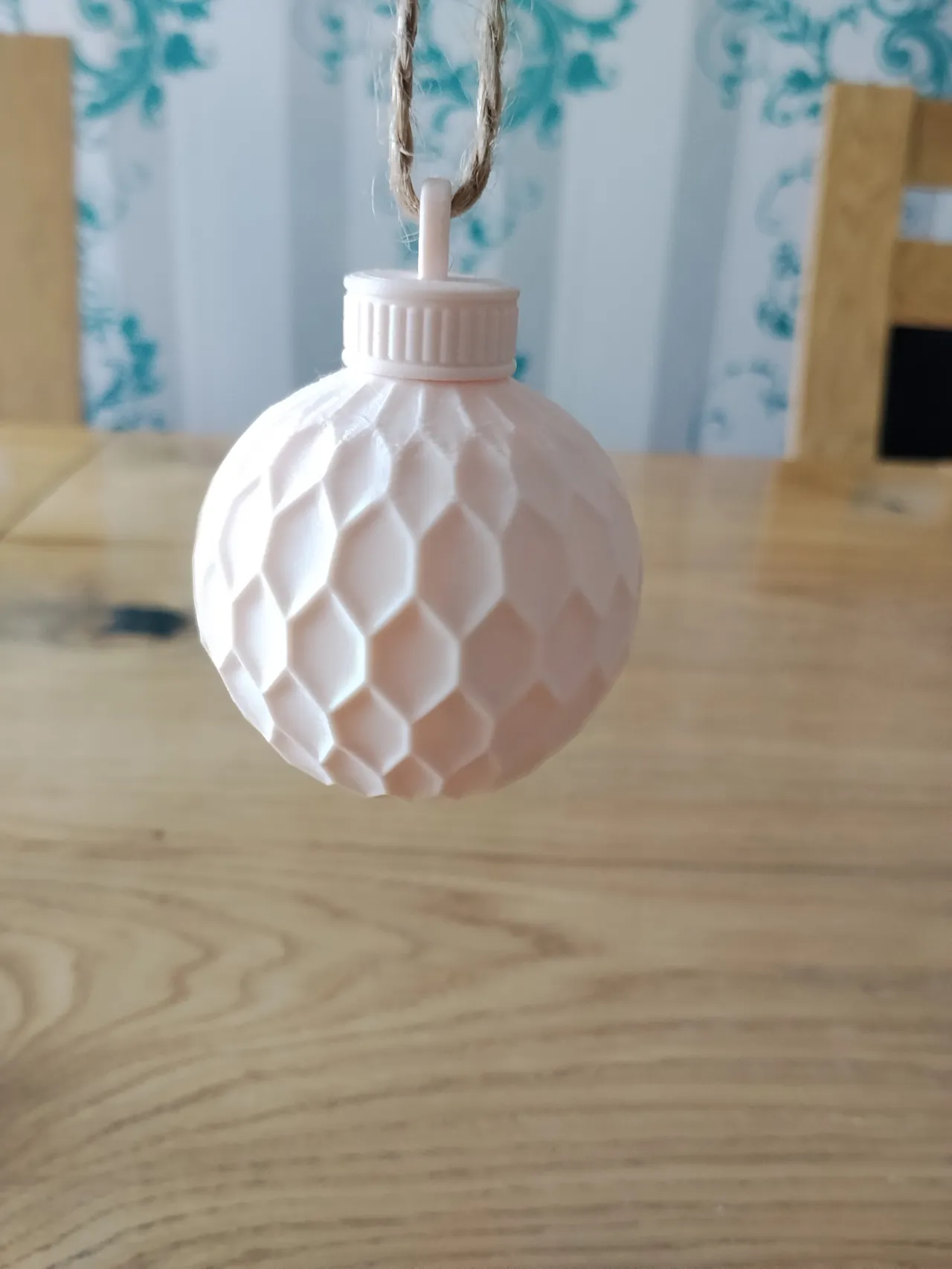 Geometric Christmas Ball Ornament view 3