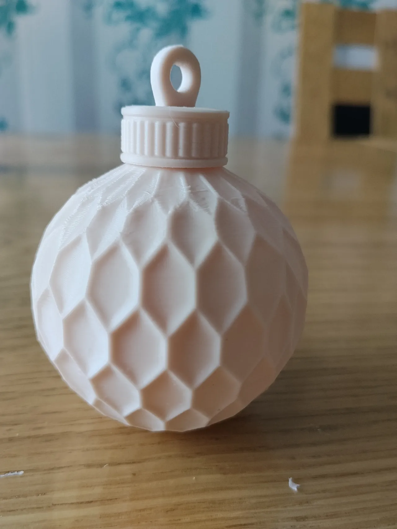 Geometric Christmas Ball Ornament view 2