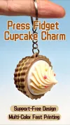 Press Fidget Cupcake Charm
