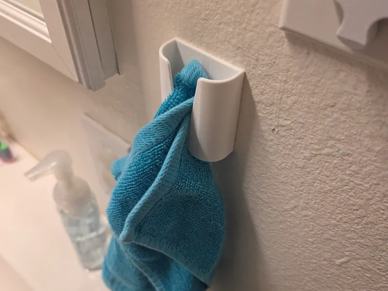 Simple Towel Hook and Hole Cover
