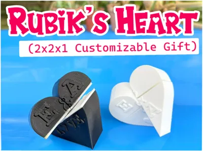Rubik's Heart (2x2x1 Customizable Gift)