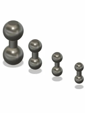 Adaptador: 17mm, 20mm, 25mm, 38mm double ball assortment — vista de referencia 2