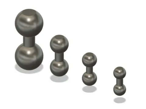 Adaptador: 17mm, 20mm, 25mm, 38mm double ball assortment — referencia de MakerWorld