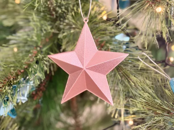 Étoile décorative à plat