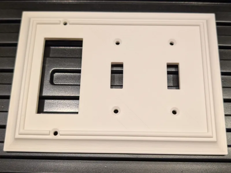 Decorative Decor and Double Toggle Cover Plate