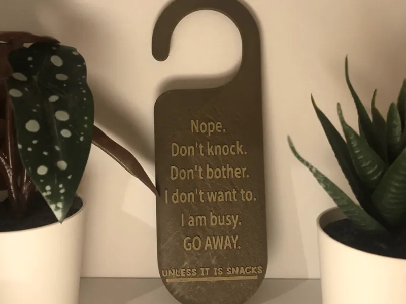 Don't come in sign.