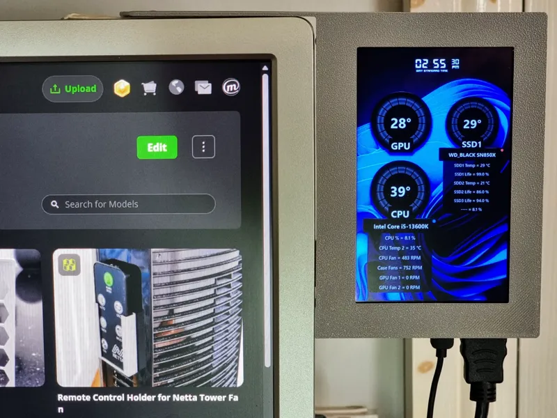 Elecrow 5 Inch Display - Monitor Hanger Frame