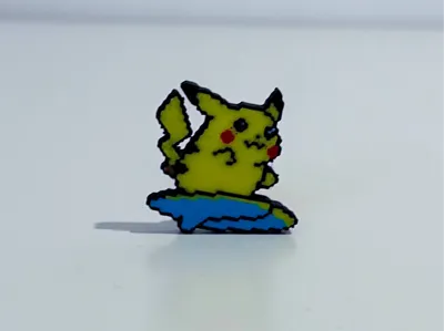 Pikachu Surf Pixel Pin – Gen 1