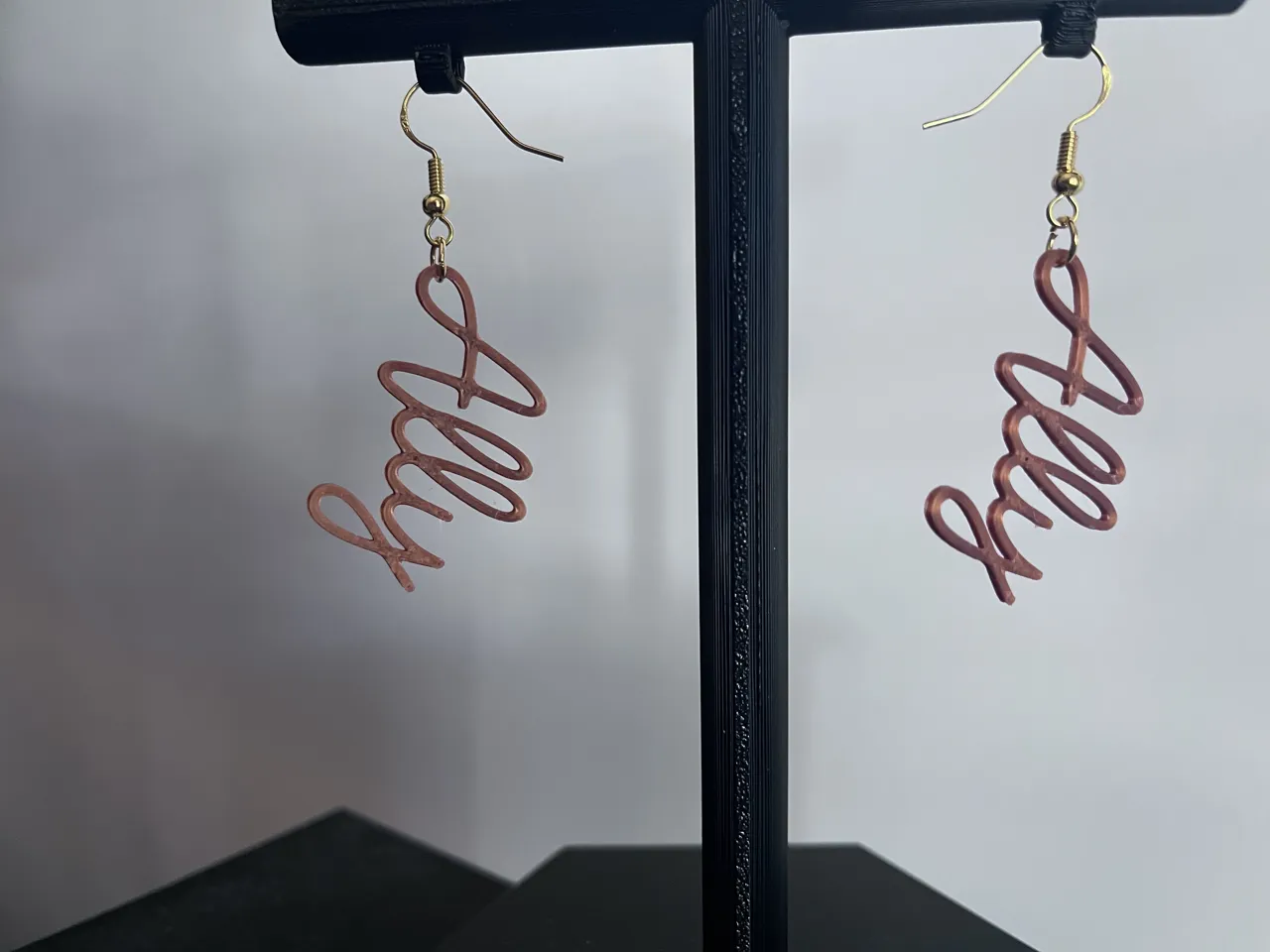 Ally Script Earrings – Wear Your Support Proudly view 3