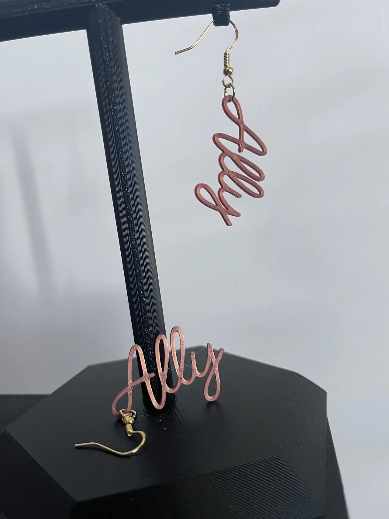 Ally Script Earrings – Wear Your Support Proudly view 4