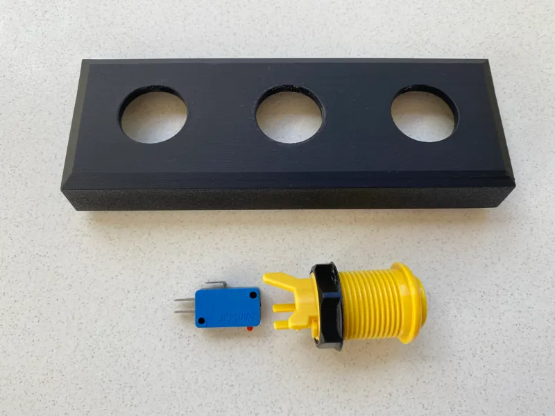 Virtual Pinball - 3 Arcade Button Bezel 