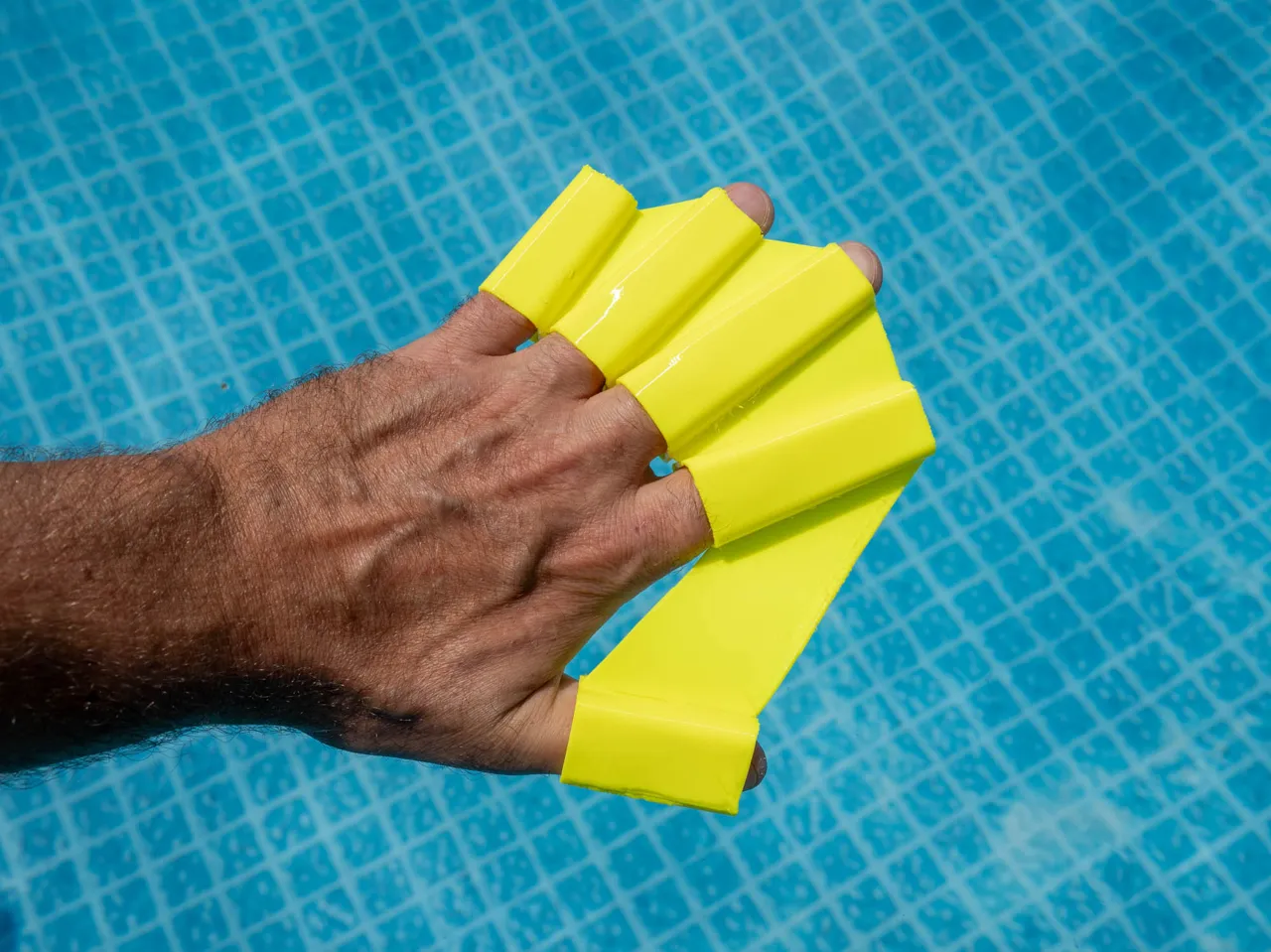 TPU Hand Fin Flexible Finger swimming Paddle view 4