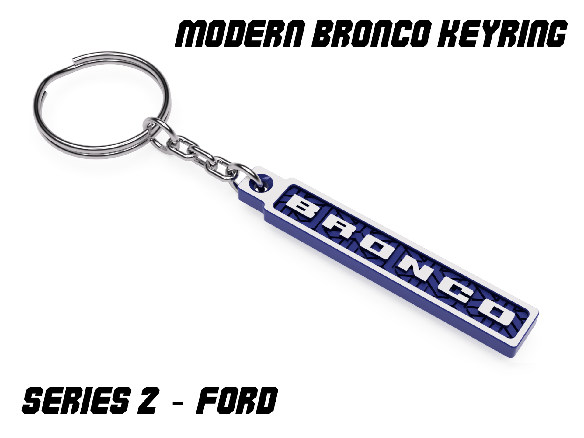 Modern Bronco Keyring