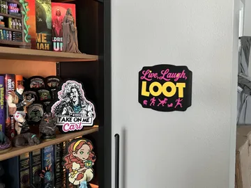Escenografía en miniatura: Live Laugh Loot | Dungeon Crawler Carl Sign — vista de referencia 2