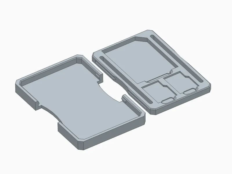 scatola minimal per 2 microsd + adattatore