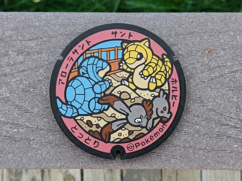 Pokemon Sandshrew Bunnelby Coaster - Japan Pokelid