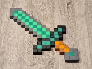 Großes Minecraft Diamant Schwert 4-teilig 6-farbig