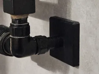 Square heater rosette for PEX16 