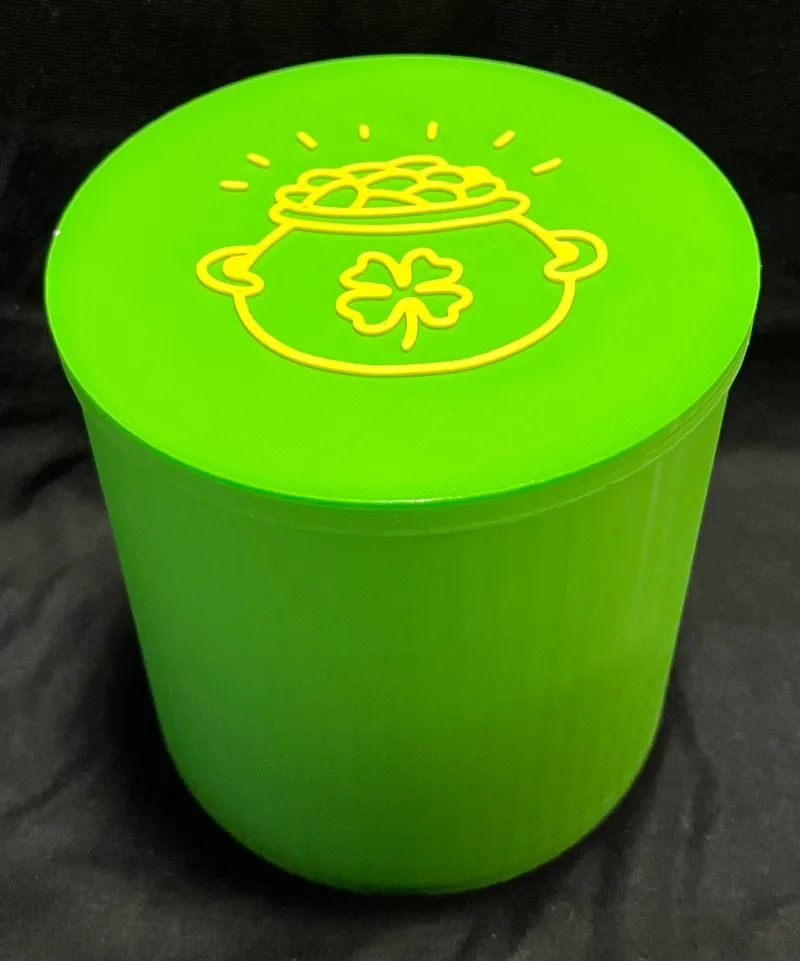 St. Paddy's Day Box with Solid Lid and Optional Coin Slot Lid