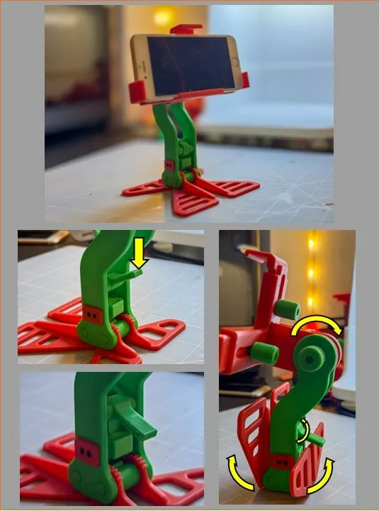 Adjustable Phone and Tablet Holder for desk by guarisal MakerWorld ...