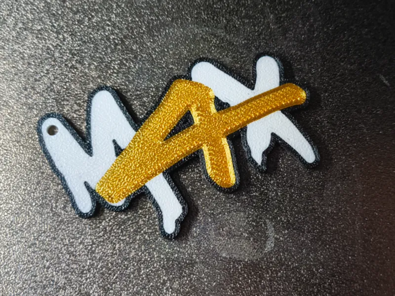 max verstappen 4 times champion logo keychain flat