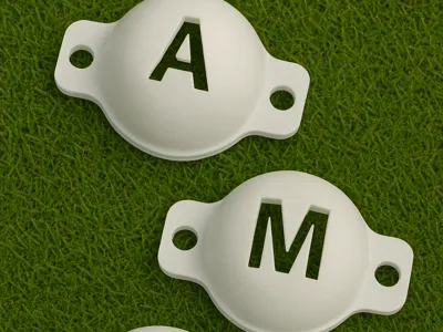 Golf ball stencil (A-Z)