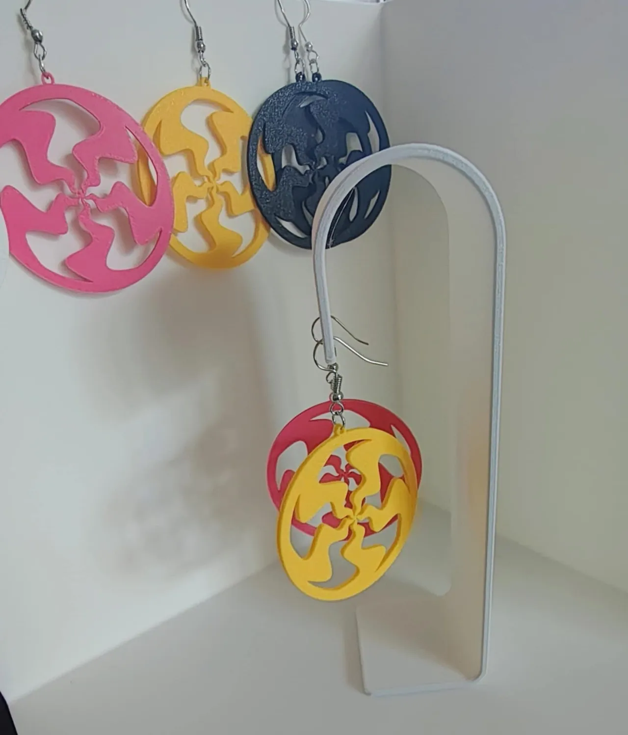 Flame earrings view 3