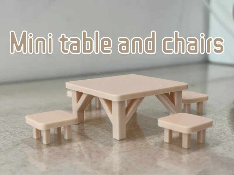 Set of mini table and chairs