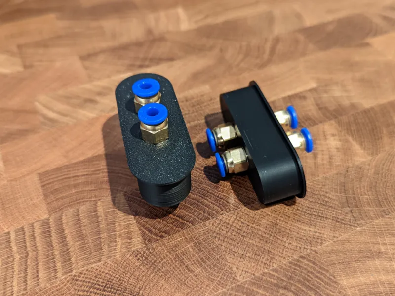 Dual PTFE Tube PC4-M10 Coupler for A1M Enclosure