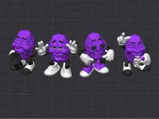 California Raisins Figurines Set Nostalgia Tribute