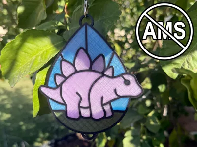Stained Glass Stegosaurus - No AMS Required!