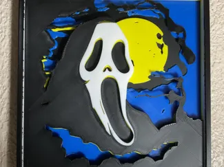 Ghost Face shadow box