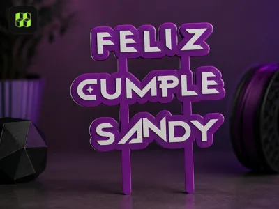 Custom Happy Birthday Name Sign – Huntrix Style