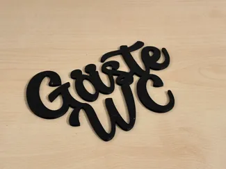 Gäste WC Schild