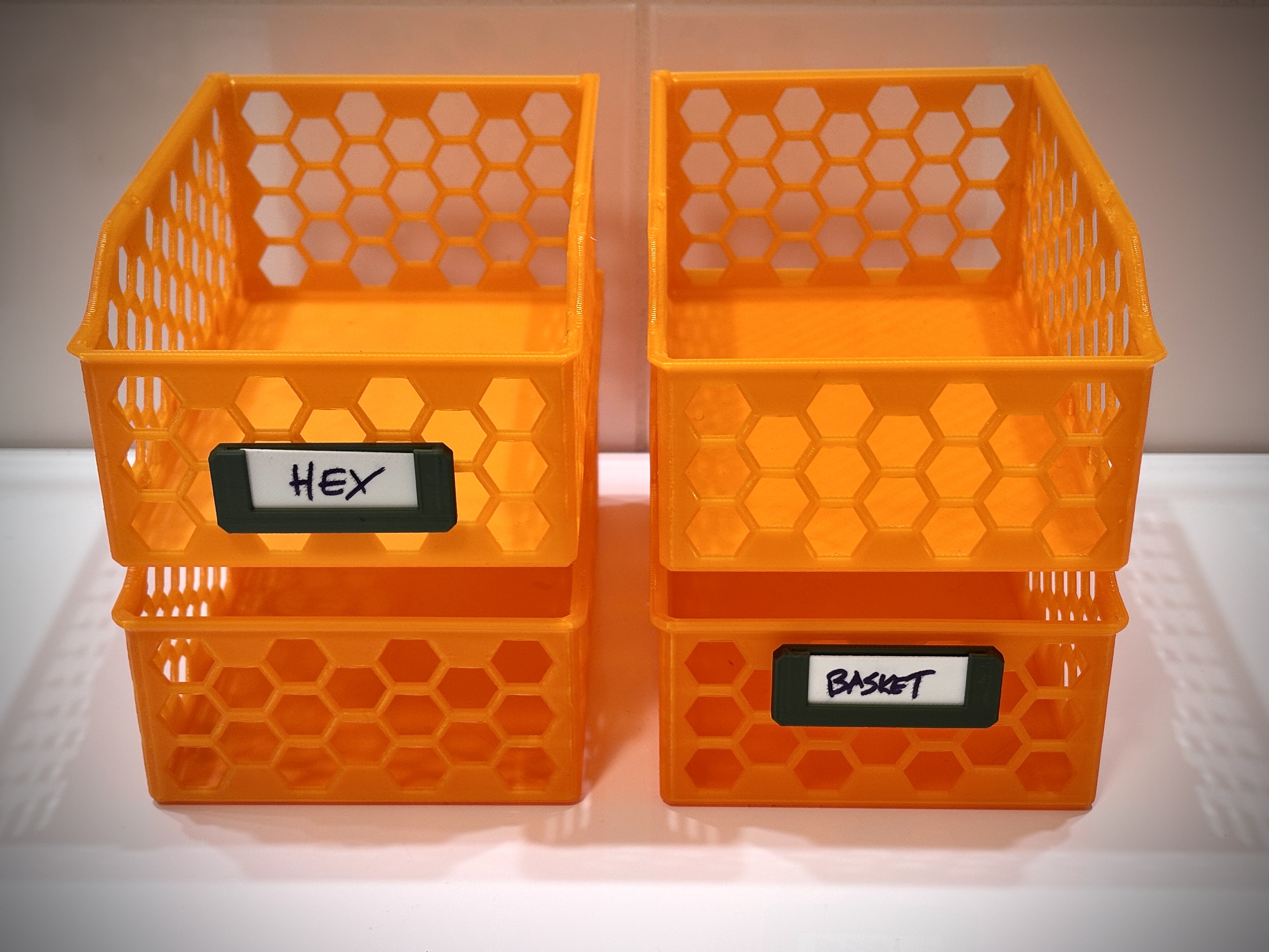 Miniatura 1 do modelo 3D Hex Bin - parametric, hang, multi-connect
