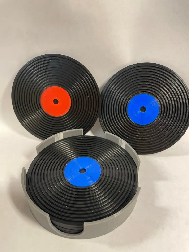 Vinyl Record Coaster set