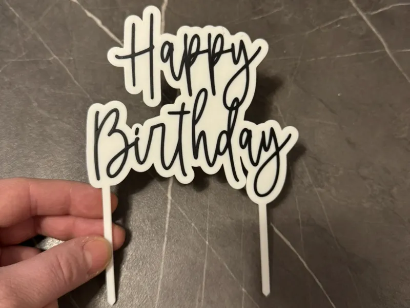 Happy Birthday Cake Topper