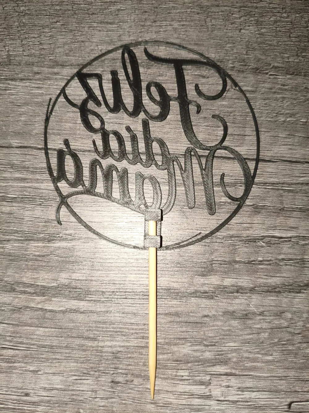 Happy Mother's Day Cake Topper - Free 3D Print Model - MakerWorld