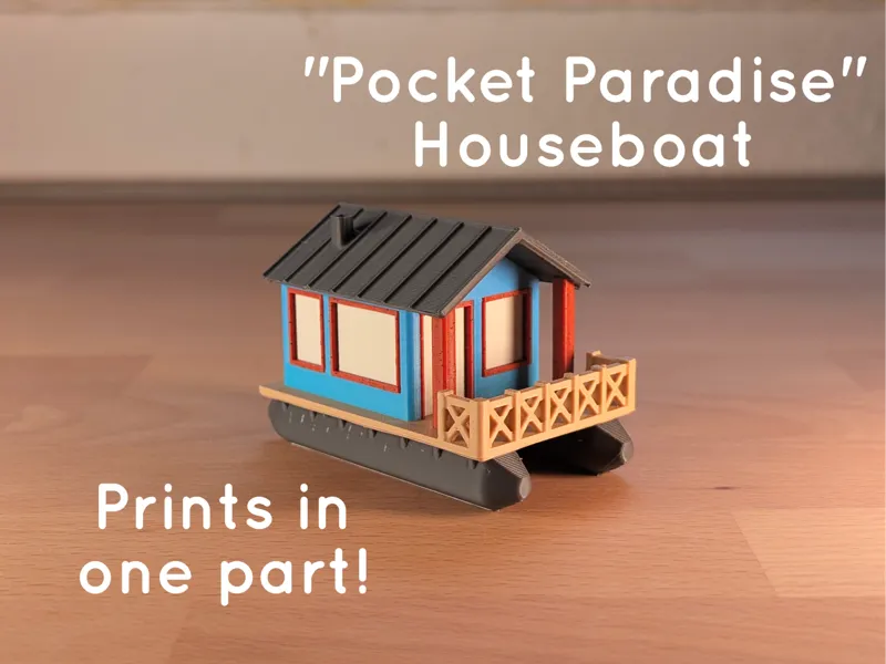 Pocket Paradise Houseboat - Multicolor Test Print