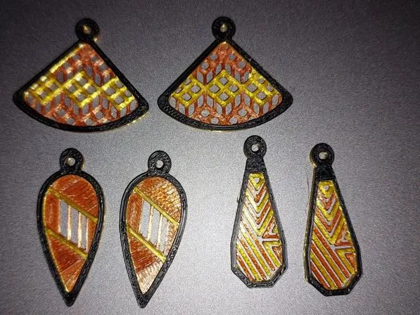 Triple layer Earring Designs - Triple set 2